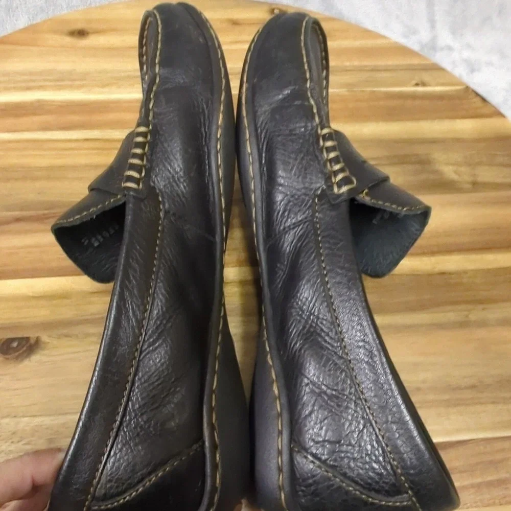 Born Mens Loafers Sizes EU‎ 42.5 US 9.5 Leather Black Comfort Driving Shoes